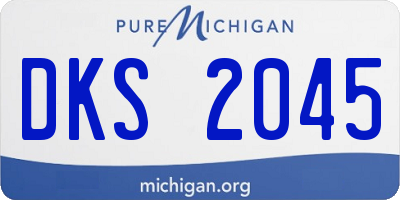 MI license plate DKS2045