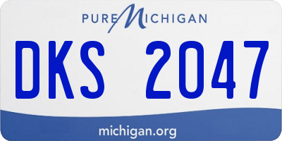 MI license plate DKS2047
