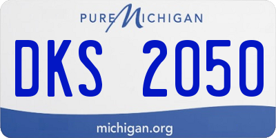 MI license plate DKS2050