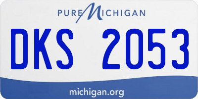 MI license plate DKS2053
