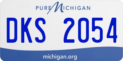 MI license plate DKS2054