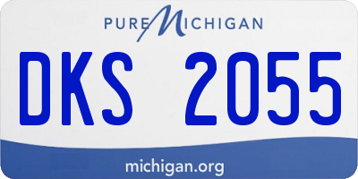 MI license plate DKS2055
