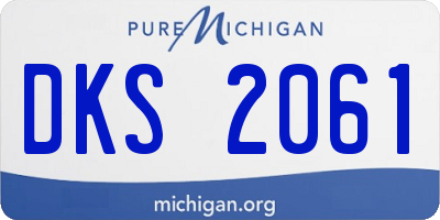 MI license plate DKS2061
