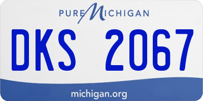 MI license plate DKS2067