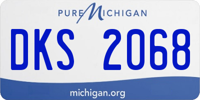 MI license plate DKS2068