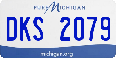 MI license plate DKS2079
