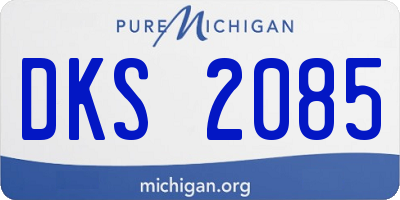 MI license plate DKS2085