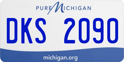MI license plate DKS2090