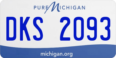 MI license plate DKS2093