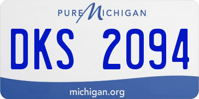 MI license plate DKS2094