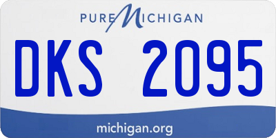 MI license plate DKS2095