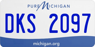 MI license plate DKS2097