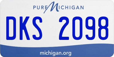 MI license plate DKS2098