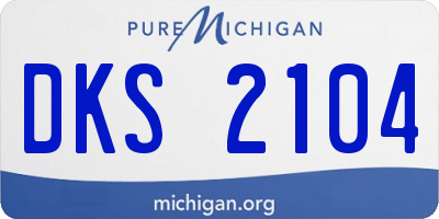 MI license plate DKS2104