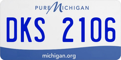 MI license plate DKS2106