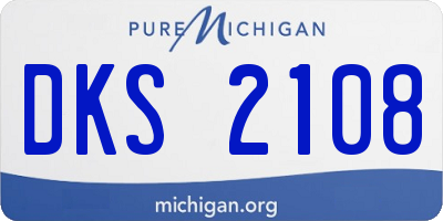 MI license plate DKS2108