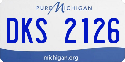 MI license plate DKS2126