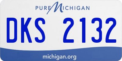 MI license plate DKS2132