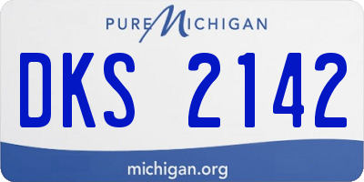 MI license plate DKS2142