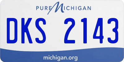 MI license plate DKS2143