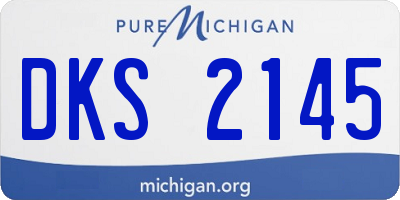 MI license plate DKS2145