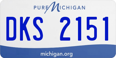 MI license plate DKS2151