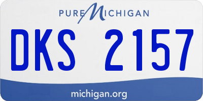 MI license plate DKS2157