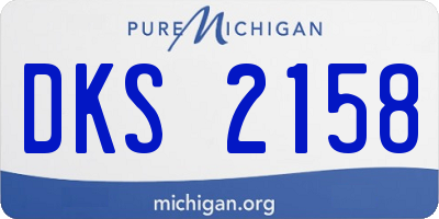 MI license plate DKS2158