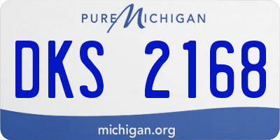 MI license plate DKS2168