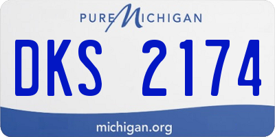 MI license plate DKS2174