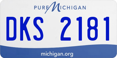MI license plate DKS2181