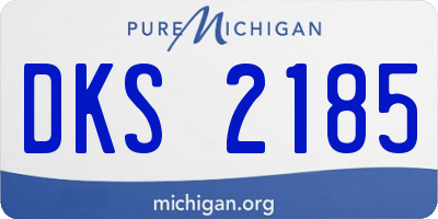 MI license plate DKS2185