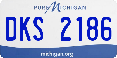MI license plate DKS2186
