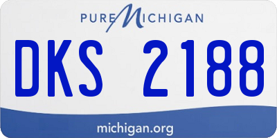 MI license plate DKS2188