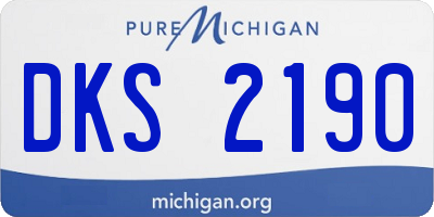 MI license plate DKS2190