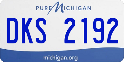 MI license plate DKS2192