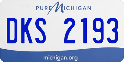 MI license plate DKS2193