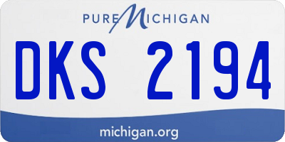 MI license plate DKS2194