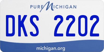 MI license plate DKS2202