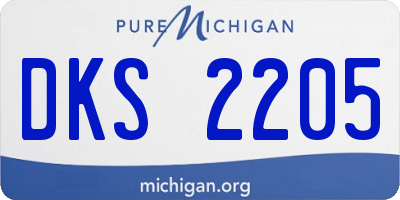 MI license plate DKS2205