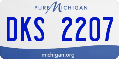 MI license plate DKS2207