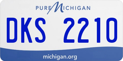 MI license plate DKS2210