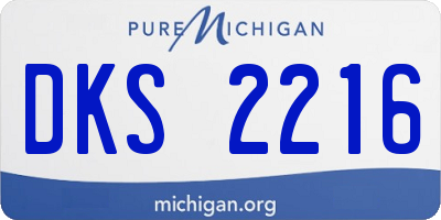MI license plate DKS2216
