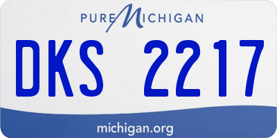 MI license plate DKS2217