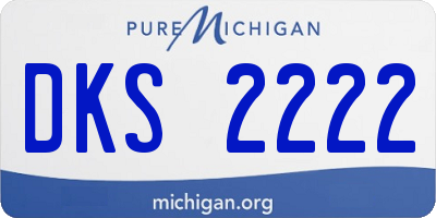 MI license plate DKS2222