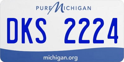 MI license plate DKS2224
