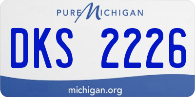 MI license plate DKS2226