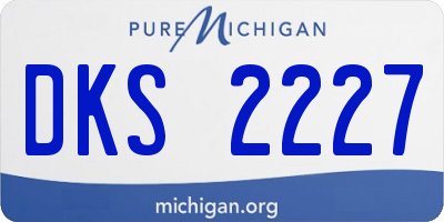 MI license plate DKS2227