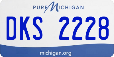 MI license plate DKS2228