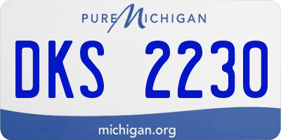 MI license plate DKS2230